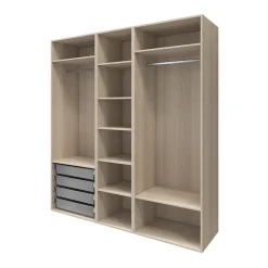 Caisson effet chêne GoodHome Atomia H. 225 x L. 75 x P. 58 cm