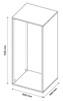 Caisson effet chêne GoodHome Atomia H. 112,5 x L. 50 x P. 45 cm