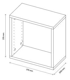 Caisson effet chêne GoodHome Atomia H. 37,5 x L. 37,5 x P. 20 cm