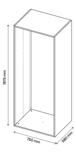 Caisson effet chêne GoodHome Atomia H. 187,5 x L. 75 x P. 58 cm