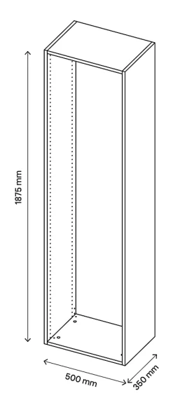 Caisson effet chêne GoodHome Atomia H. 187,5 x L. 50 x P. 35 cm