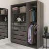 Caisson effet chêne grisé GoodHome Atomia H. 187,5 x L. 50 x P. 58 cm