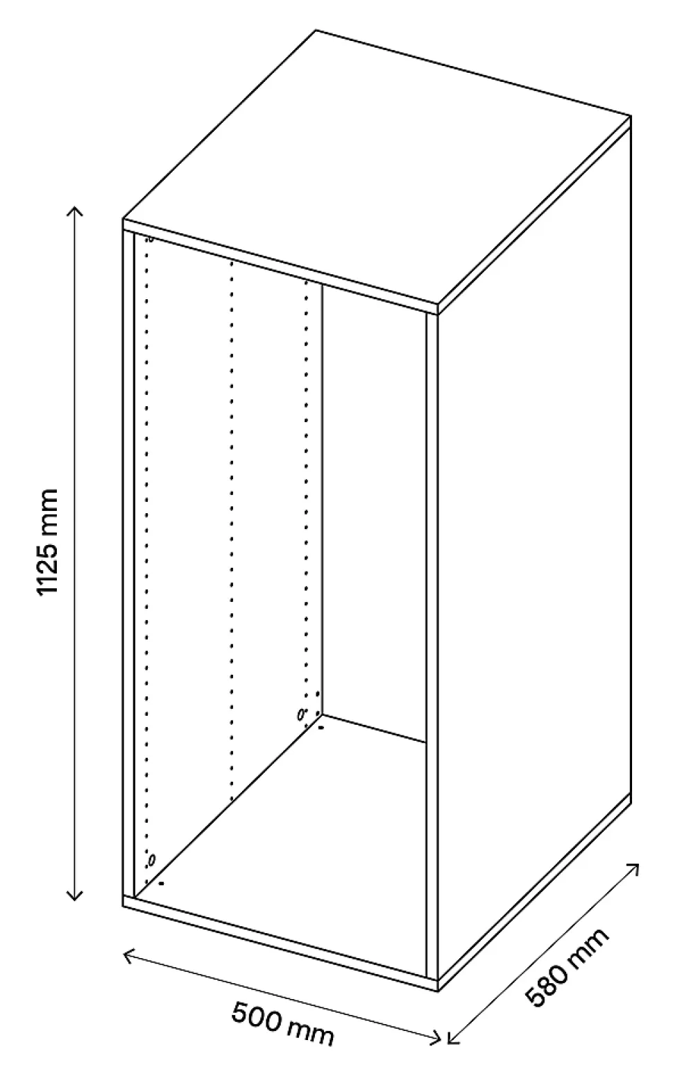 Caisson effet chêne grisé GoodHome Atomia H. 112,5 x L. 50 x P. 58 cm