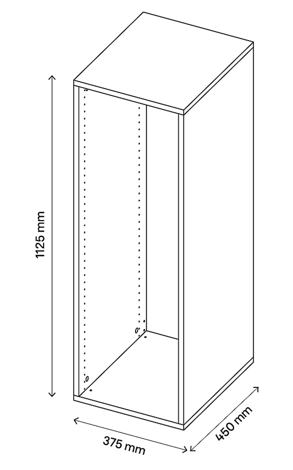 Caisson effet chêne grisé GoodHome Atomia H. 112,5 x L. 37,5 x P. 45 cm