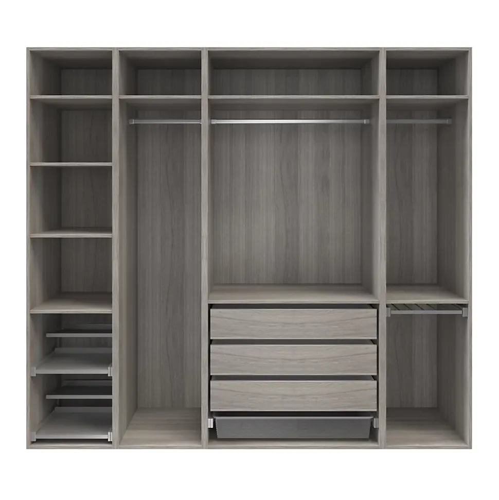 Caisson effet chêne grisé GoodHome Atomia H. 225 x L. 100 x P. 58 cm