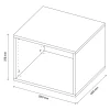 Caisson effet chêne grisé GoodHome Atomia H. 37,5 x L. 50 x P. 45 cm