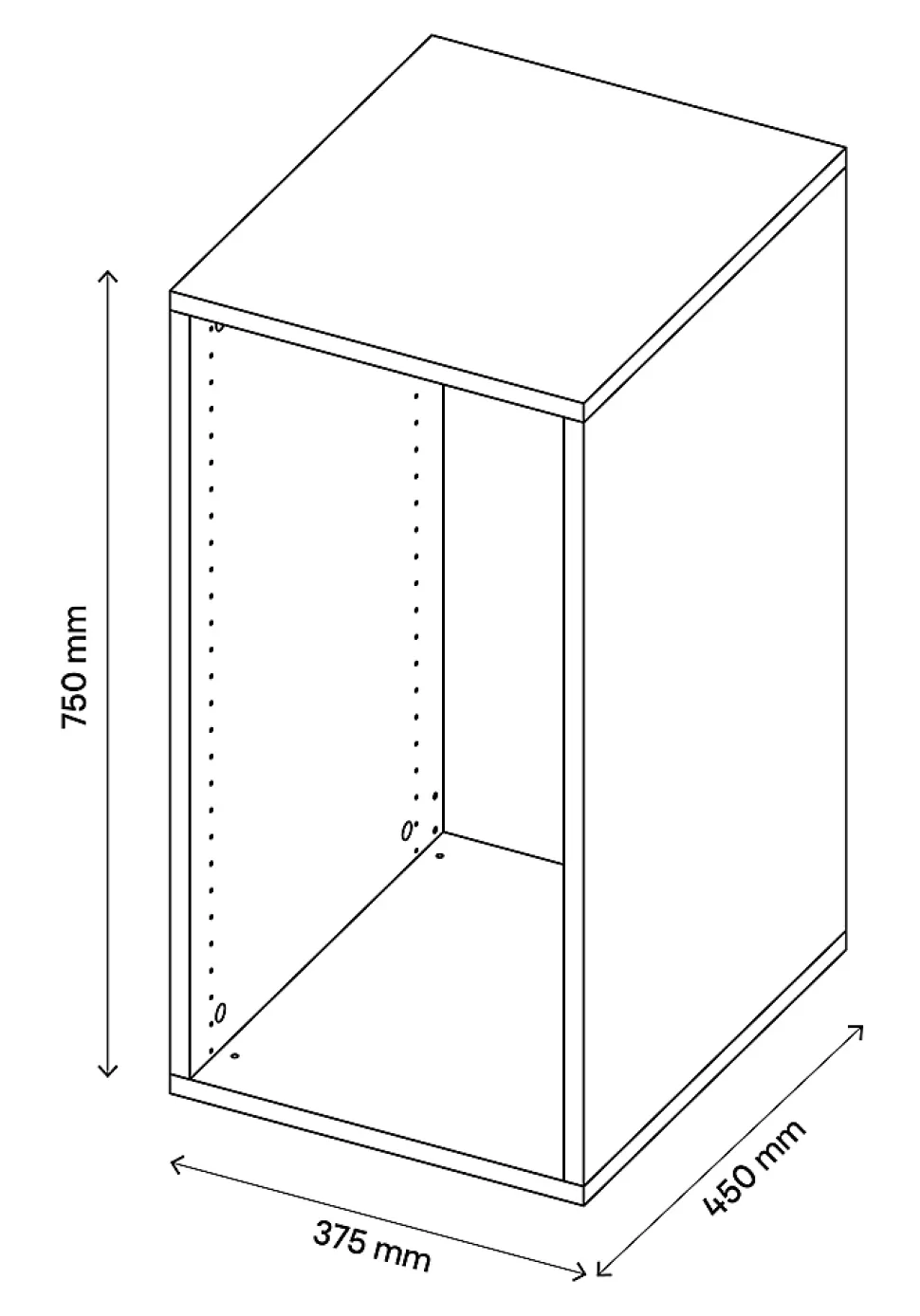 Caisson effet chêne grisé GoodHome Atomia H. 75 x L. 37,5 x P. 45 cm