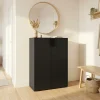 Caisson noir avec 2 portes GoodHome Atomia Noveleties H. 112,5 x L. 75 x P. 35 cm
