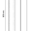 Caisson noir GoodHome Atomia H. 187,5 x L. 37 x P. 35 cm