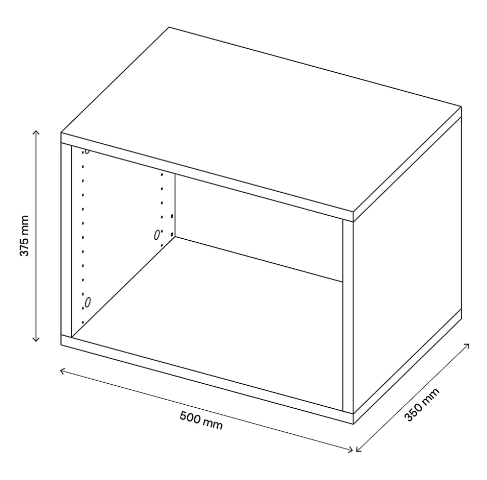 Caisson noir GoodHome Atomia H. 37 x L. 50 x P. 35 cm