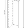 Caisson noir GoodHome Atomia H. 112,5 x L. 37 x P. 35 cm