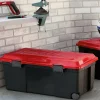 Camper bricolage noir et rouge 75 L vendu par 3 pièces