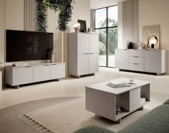 Canterbury - buffet bas - beige - 3 tiroirs et 2 portes - 180 cm - Best Mobilier