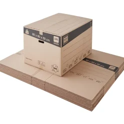 Carton de déménagement vendu par 10 XXL avec poignées H. 50 x L. 80 x l. 60 cm, capacité 240 L Pack and Move