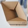 Carton de déménagement vendu par 10 sans adhésif avec poignées H. 40 x L. 60 x l. 50 cm, capacité 120 L Pack and Move