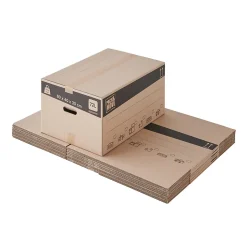 Carton déménagement standard avec poignées H. 30 x L. 60 x l. 40 cm, capacité 72 L Pack and Move vendu par 20 pièces