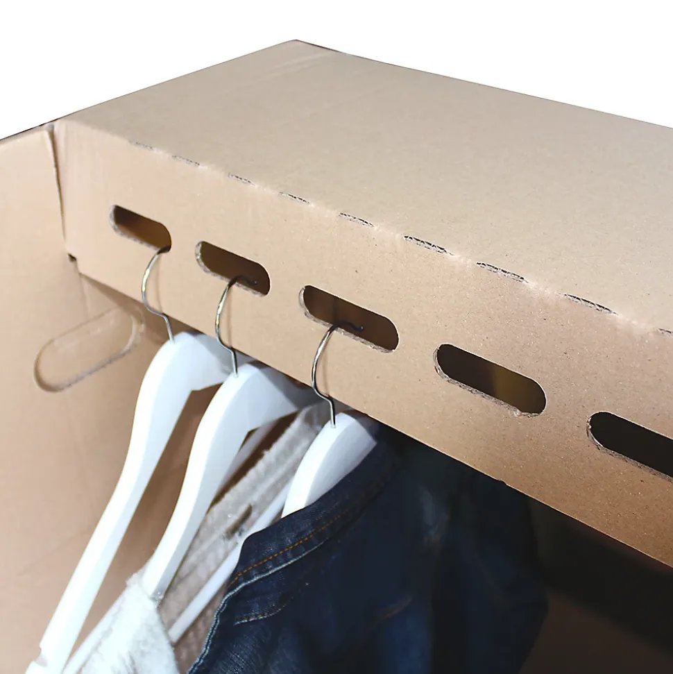 Carton penderie déménagement H. 120 x L. 50 x l. 50 cm capacité 160 L Pack and Move