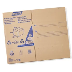 Cartons de déménagement 10 kg Mottez H. 20 x L. 30 x l. 25 cm, lot de 20