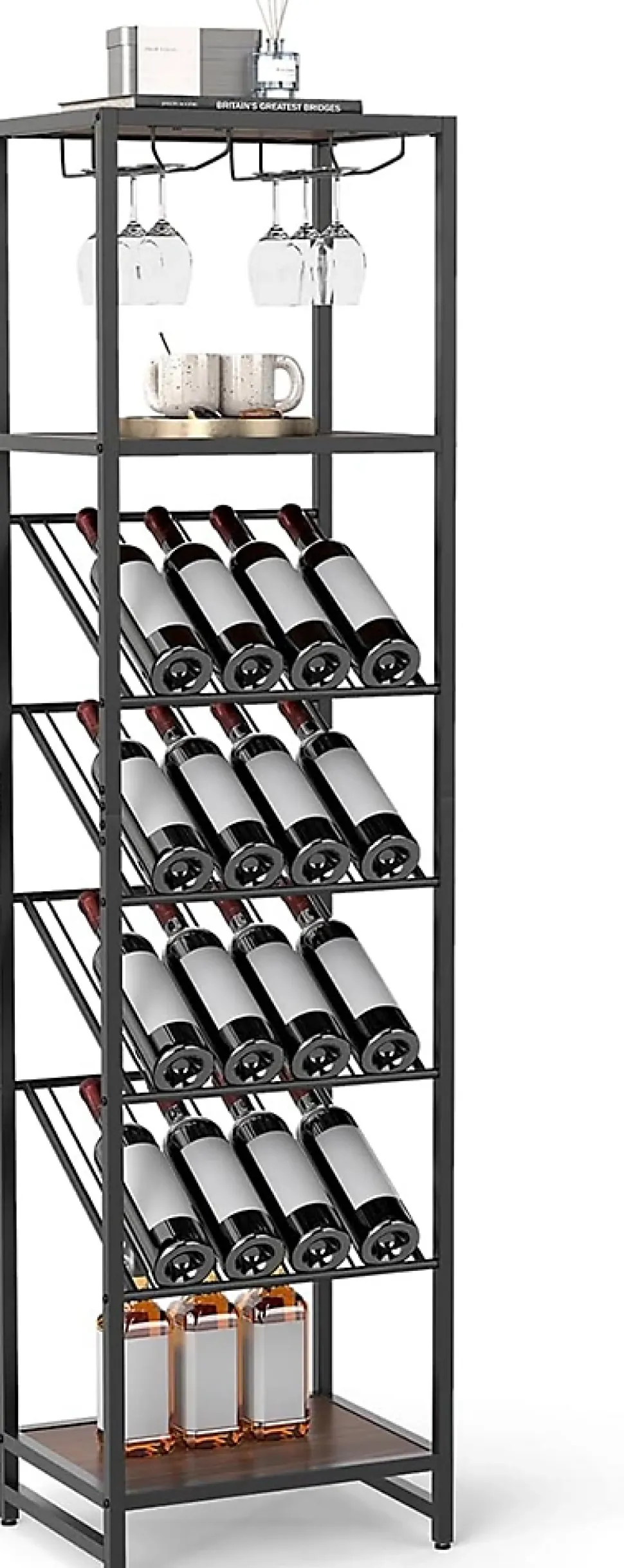 Casier à Bouteilles pour 16 Bouteilles, Anti-Basculement, Industriel, pour Cuisine, Bar, Salle à Manger