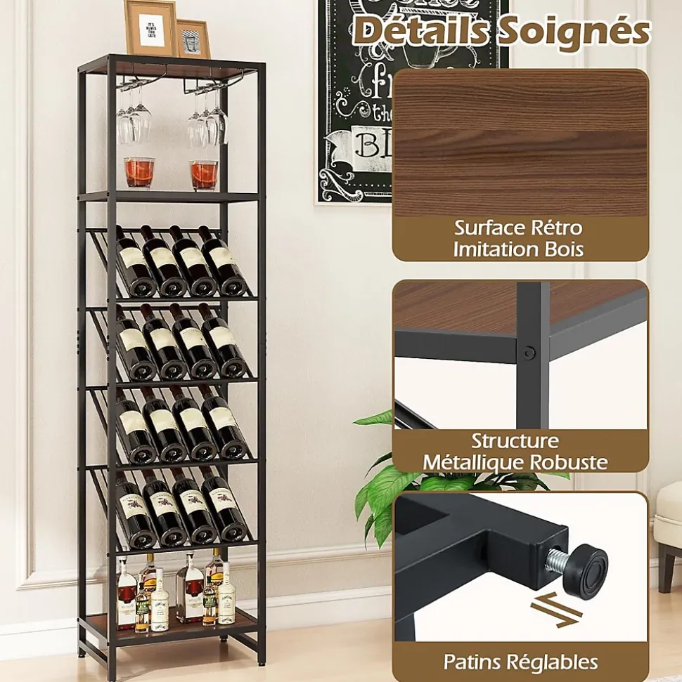 Casier à Bouteilles pour 16 Bouteilles, Anti-Basculement, Industriel, pour Cuisine, Bar, Salle à Manger
