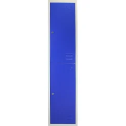 Casier de Rangement de 2 Portes en Acier Bleu