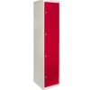 Casier de Rangement de 4 Portes en Acier Rouge