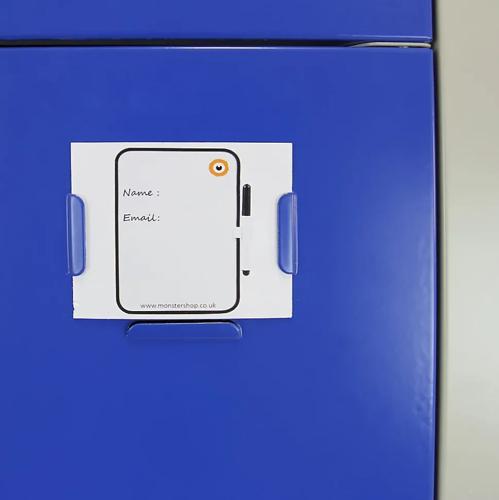 Casier de Rangement de 3 Portes en Acier Bleu