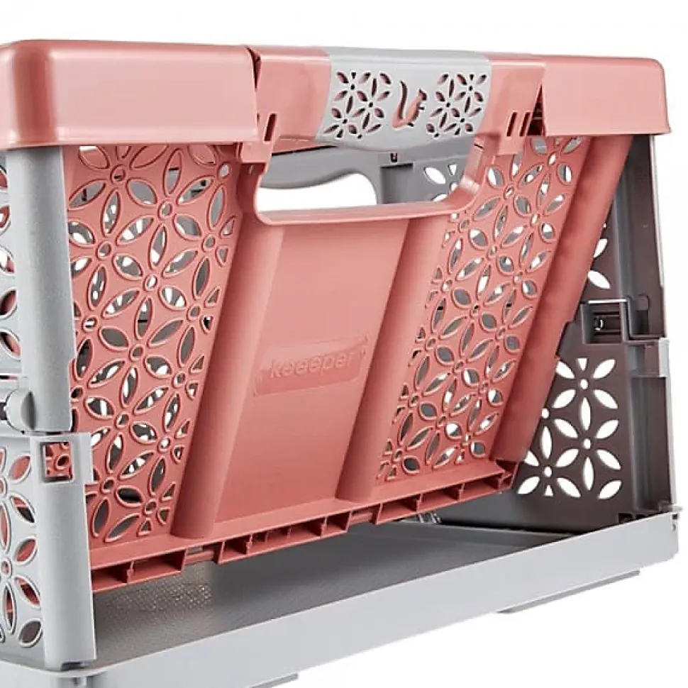 Casier de rangement pliable 32 litres Léa Keeeper - Rouge