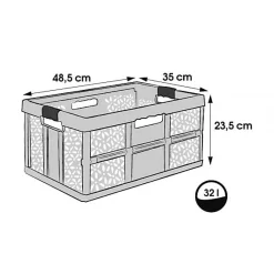 Casier de rangement pliable 32 litres Léa Keeeper - Rouge