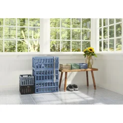 Casier pliant en plastique recyclé 32,5 litres - Noir