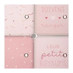 Casiers de rangement enfant Penderie - rose 65x125 cm - Atmosphera