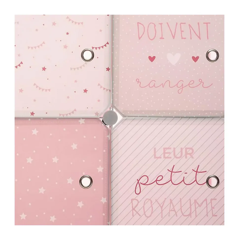 Casiers de rangement enfant Penderie - rose 65x125 cm - Atmosphera