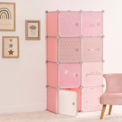 Casiers de rangement enfant Penderie - rose 65x125 cm - Atmosphera