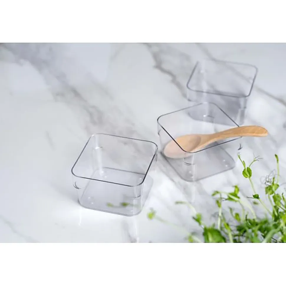 Casiers modulables transparents pour tiroir - 30 x 20 x 6 cm