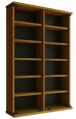 CD DVD Wandregal Schrank Zuntisa Glastür