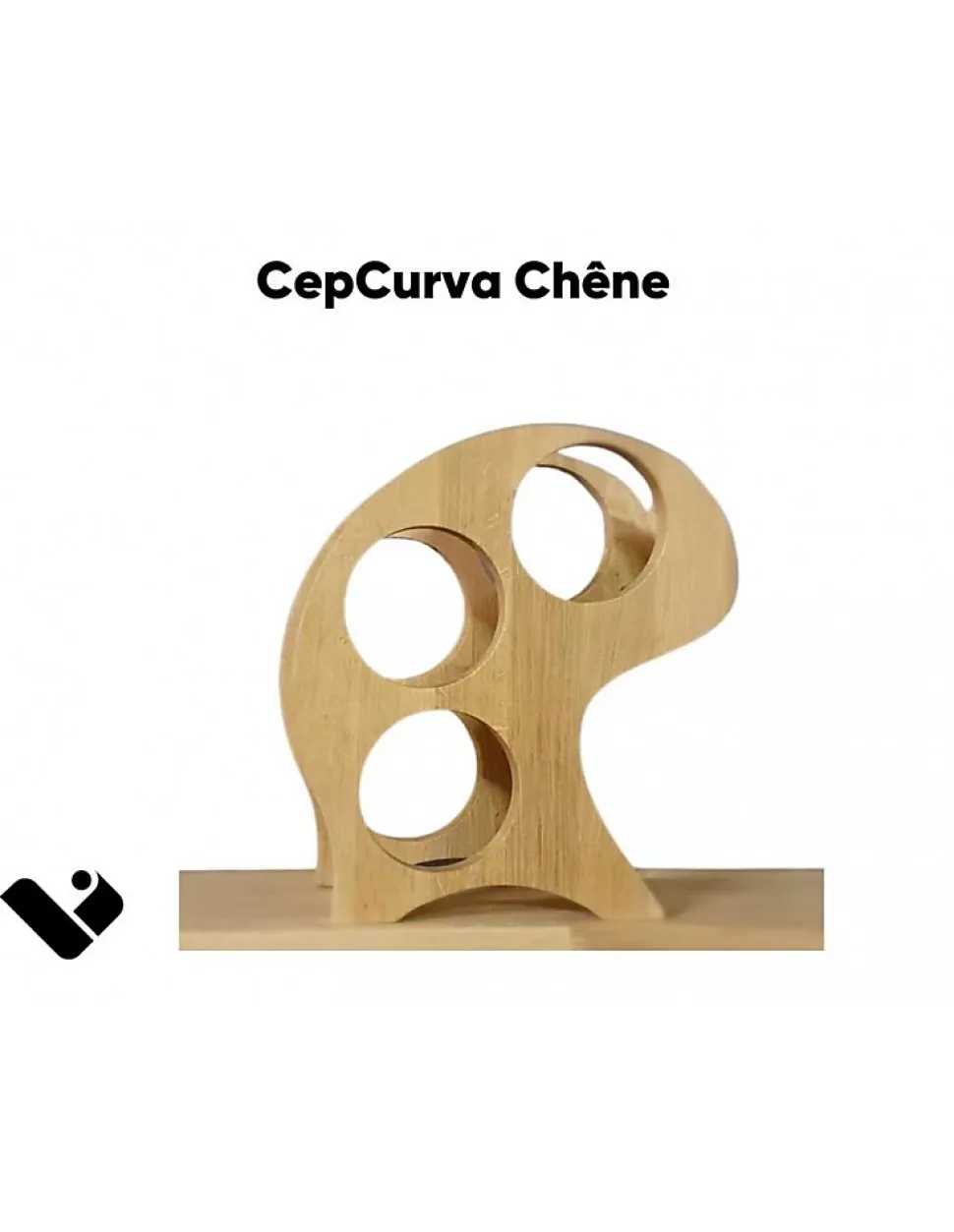 Cepcurva Range Bouteilles En Bois Pour 3 Bouteilles / Chêne