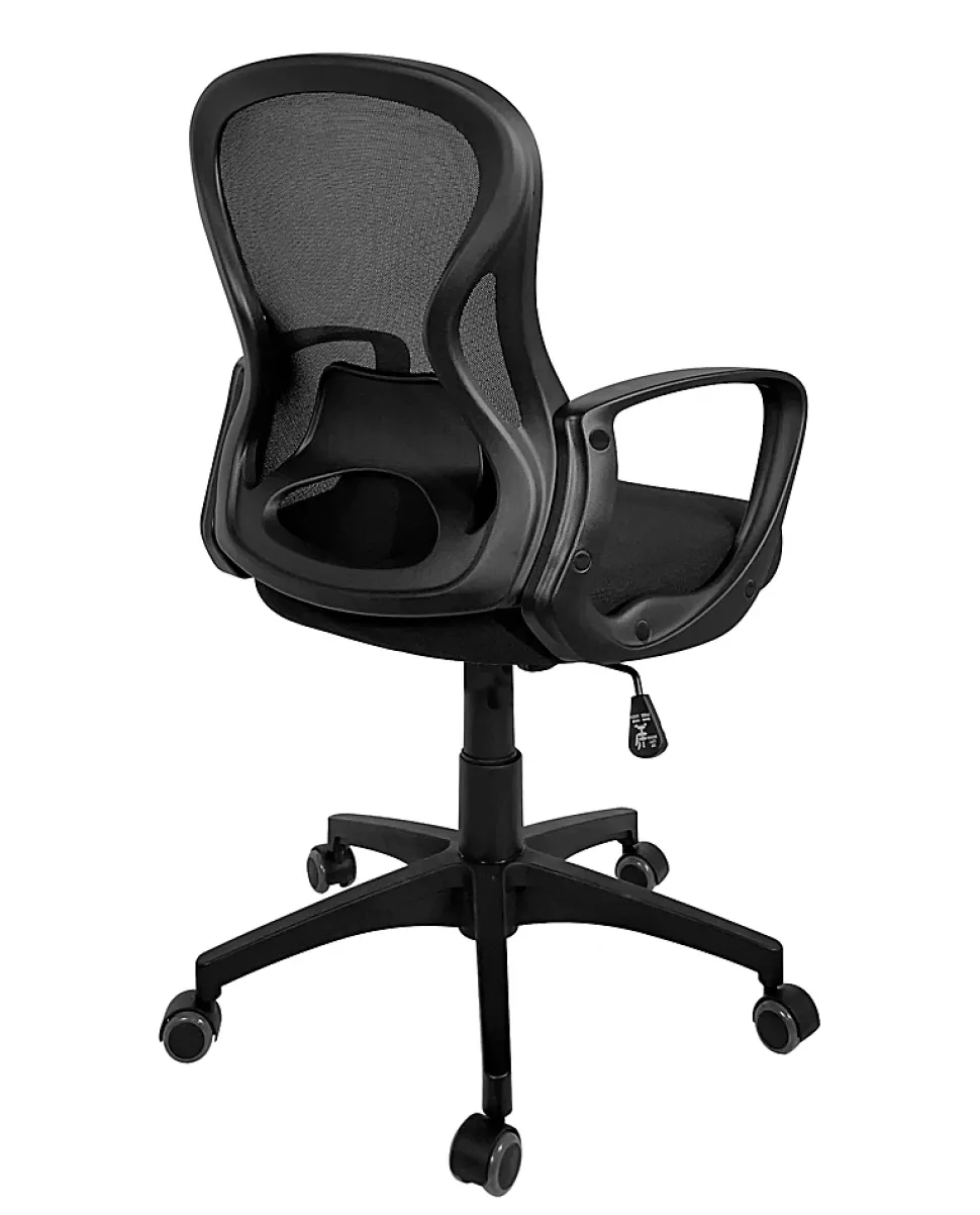 Chaise Bureau Ergonomique, Basculant Textile, Renfort Lombaire Réglable Pivotant FEST (noir)