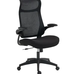 Chaise bureau ergonomique réglable accoudoirs 4D relevables rembourrés maille noir
