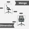 Chaise de bureau à roulettes Solange