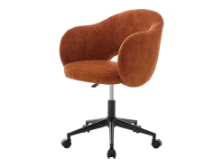 Chaise de bureau - Tissu texturé - Terracotta - ACACILIO