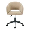 Chaise de bureau - Tissu texturé - Beige - ACACILIO