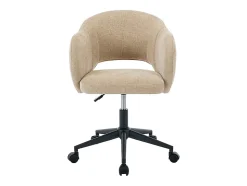 Chaise de bureau - Tissu texturé - Beige - ACACILIO