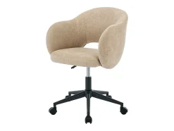 Chaise de bureau - Tissu texturé - Beige - ACACILIO