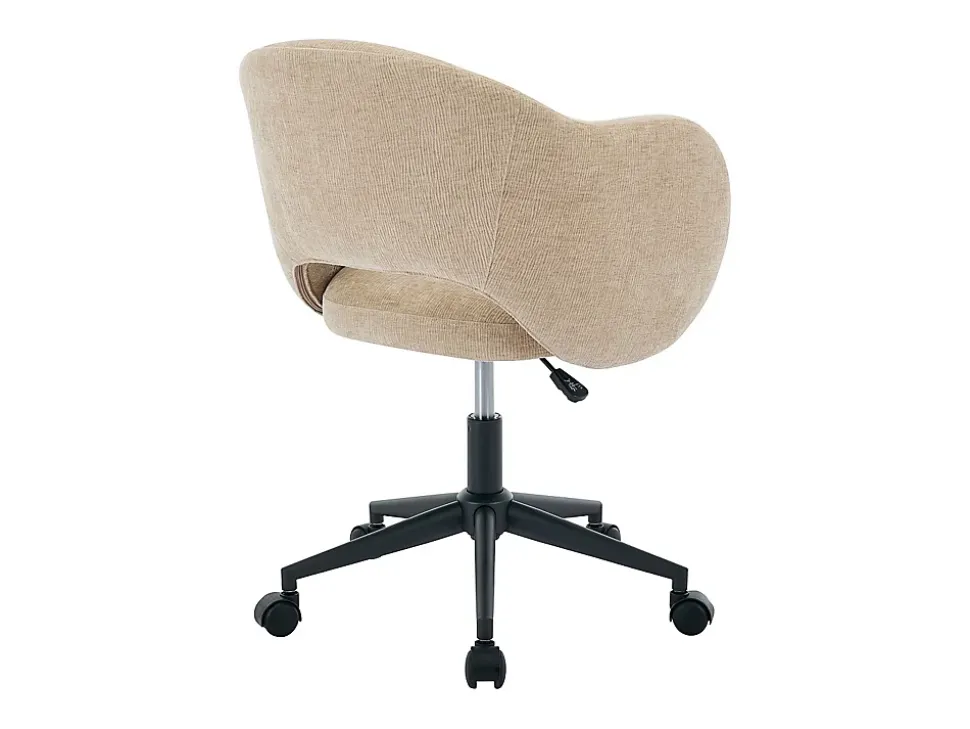 Chaise de bureau - Tissu texturé - Beige - ACACILIO
