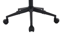 Chaise de bureau - Velours côtelé - Crème et noir - Hauteur réglable - BATARU
