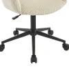 Chaise de bureau - Velours côtelé - Crème - MARENZIA