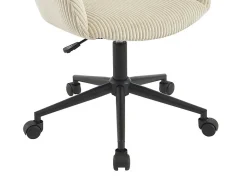 Chaise de bureau - Velours côtelé - Crème - MARENZIA