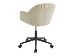 Chaise de bureau - Velours côtelé - Crème - MARENZIA