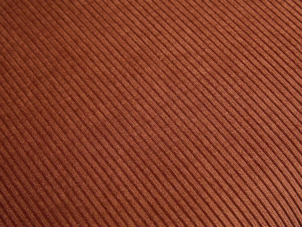 Chaise de bureau - Velours côtelé - Terracotta et noir - Hauteur réglable - BATARU
