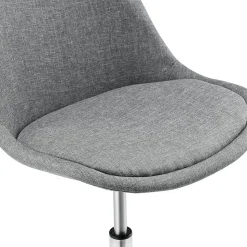 Chaise de Bureau Atherton à Roulettes Réglable en Hauteur Gris Clair en.casa